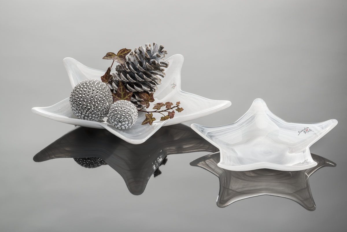 Sandra Rich Dekovase SANDRA RICH, Glasschale "ALABASTER star plate–white 22 günstig online kaufen