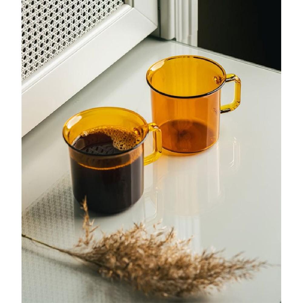 Muurla Tasse Teeglas Tasse Amber aus hitzebeständigem Glas (350ml)