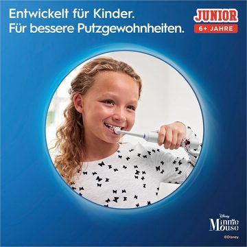 Oral-B Elektrische Zahnbürste Junior Minnie Mouse, Aufsteckbürsten: 2 St., für Kinder ab 6 Jahren, 2 Putzmodi