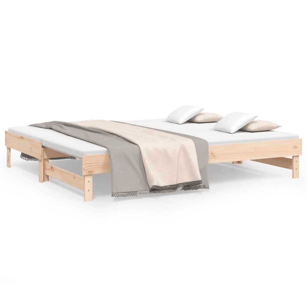 vidaXL Bett Tagesbett Ausziehbar 2x(100x200) cm Massivholz Kiefer