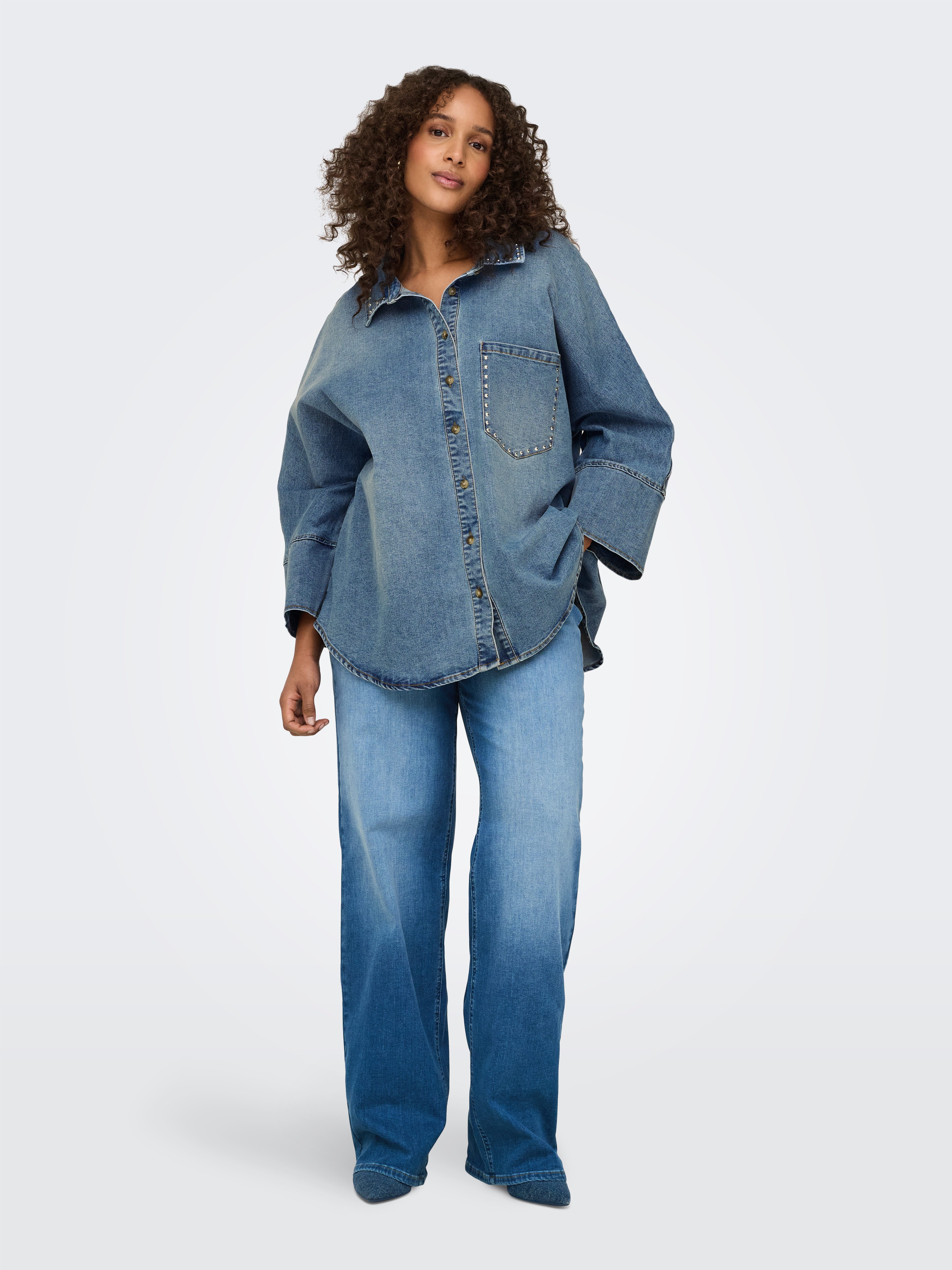 ONLY CARMAKOMA High-waist-Jeans CARWILLY HW WIDE DNM REA12187 NOOS