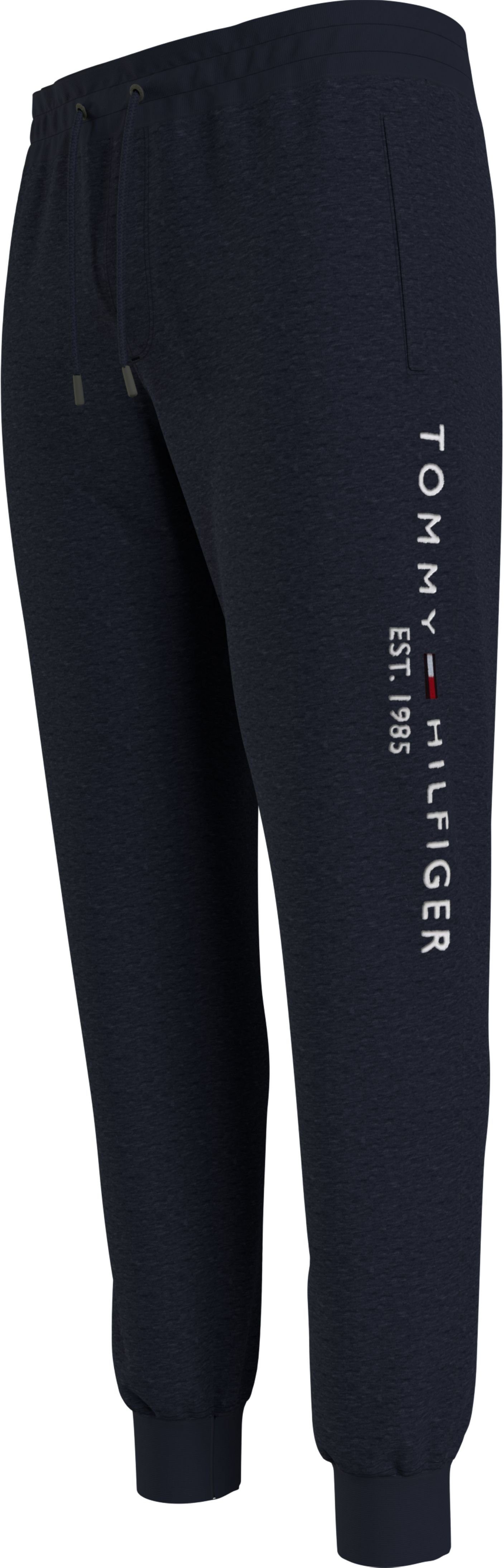 & Hilfiger Jogginghose Big Hilfiger Kordelzug Ösen Tommy Tall am mit Tommy dunkelblau