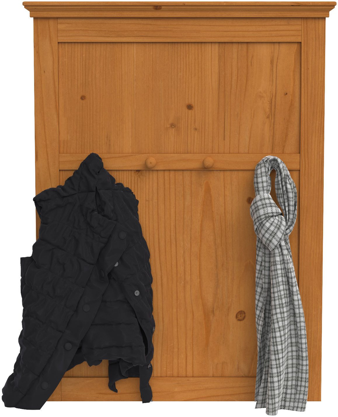 OTTO home Garderobenpaneel Selma, aus massivem Kiefernholz, Höhe 105 cm, Breite 80 cm