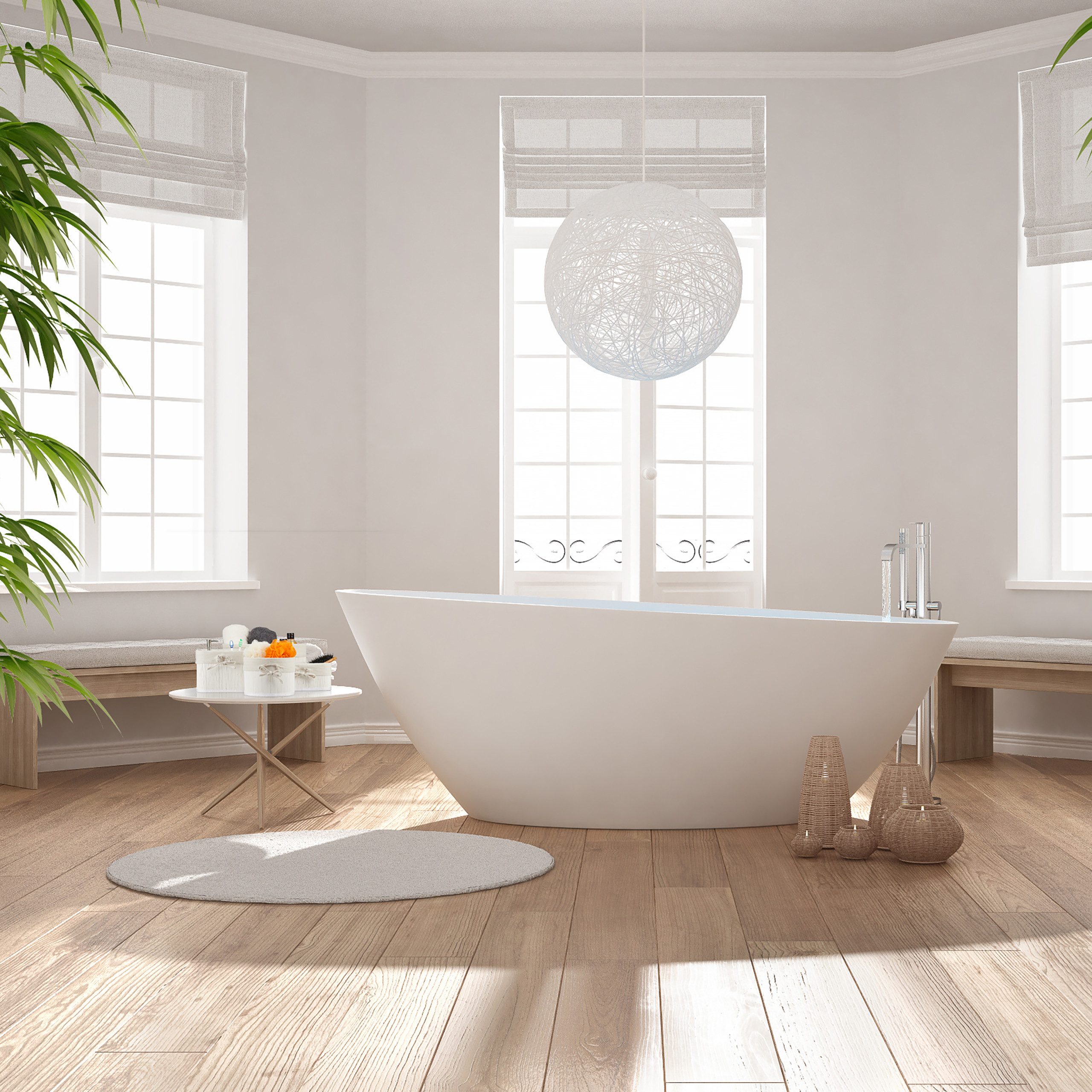 relaxdays Aufbewahrungskorb 4er Set aus Bambus günstig online kaufen