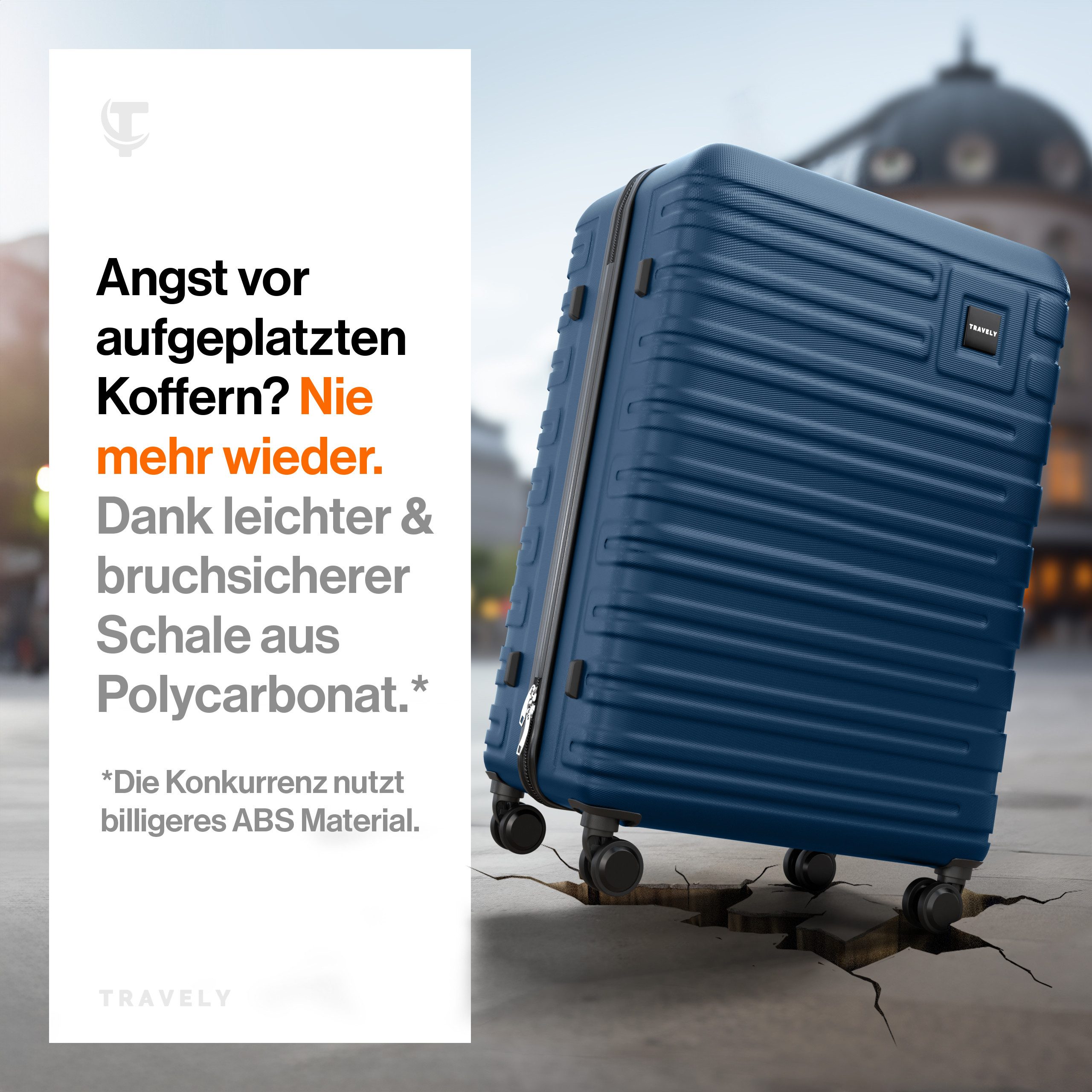 Travely Koffer Polycarbonat Koffer XL 77cm günstig online kaufen