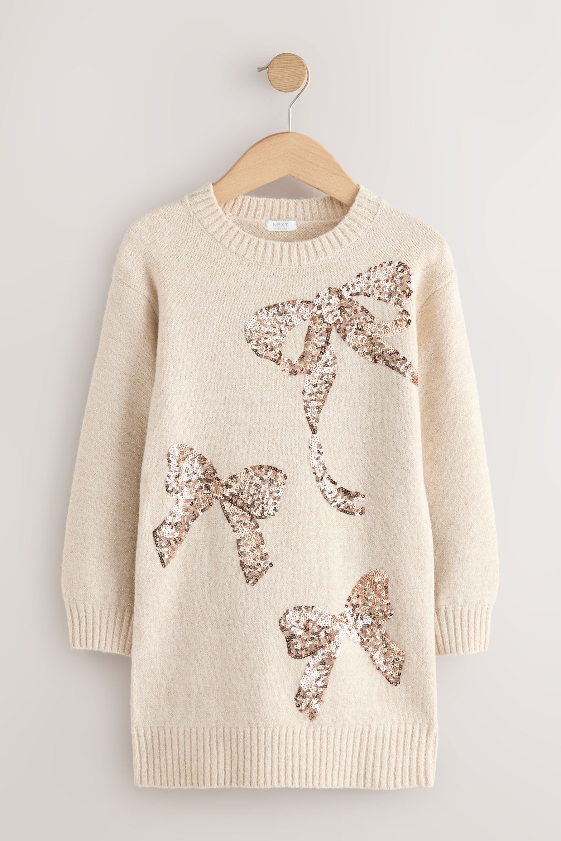 Next Strickkleid Strickkleid mit Schleifenverzierung (1-tlg)