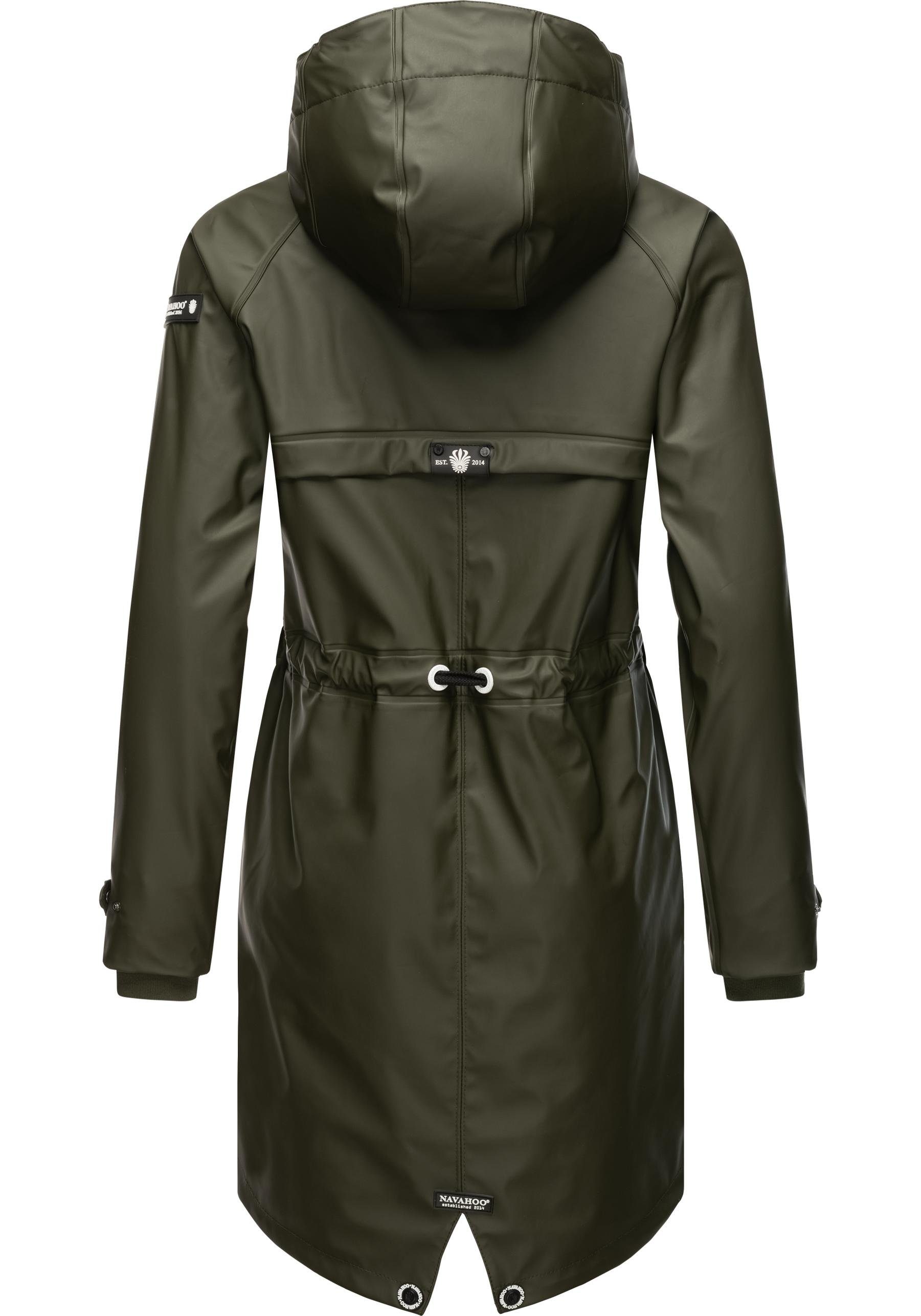 Navahoo Regenjacke Rainy Flower modischer Damen Regenmantel mit Kapuze