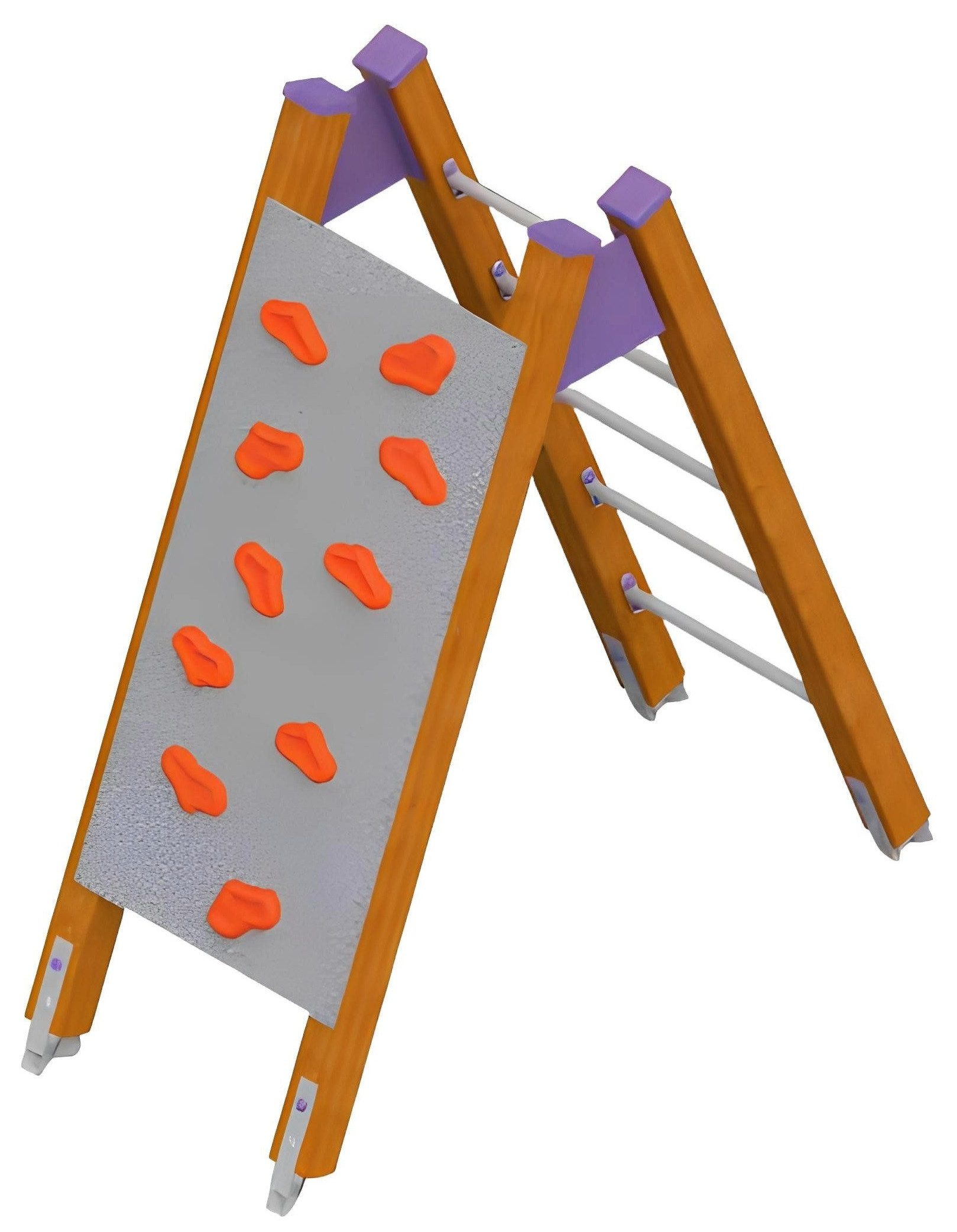 Xlmoebel Klettergerüst Hängebrücke aus Holz mit Kletter- und Balanciermöglichkeiten, (Spielplatz), Hergestellt in Europa