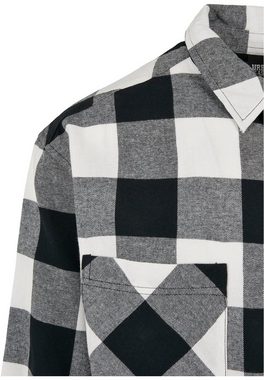 URBAN CLASSICS Langarmhemd Urban Classics Herren Long Oversized Checked Shirt (1-tlg)
