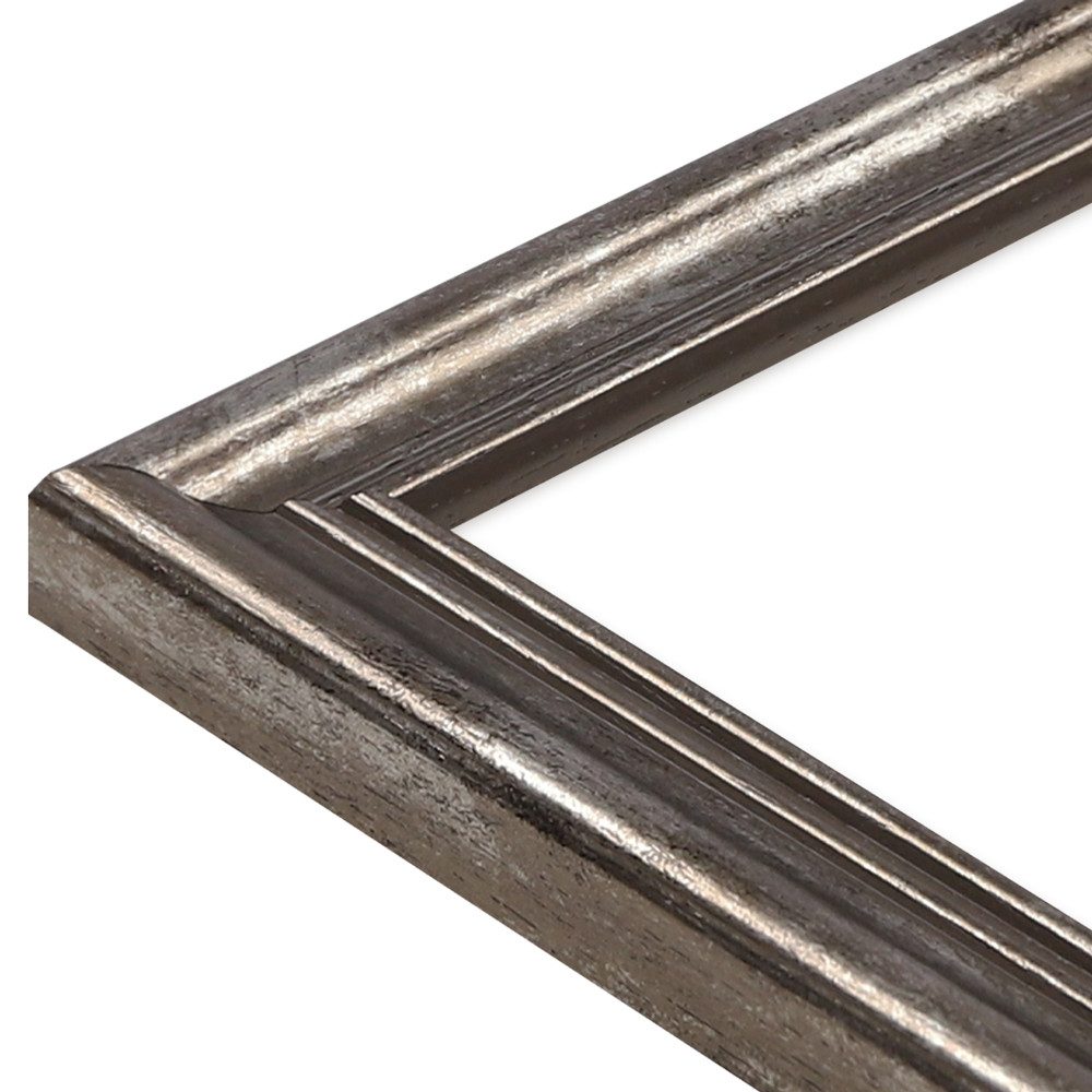 WANDStyle Einzelrahmen H400, Silber Bilderrahmen 10x10 Holz, Vintage Bilderrahmen Silber 10x10 cm