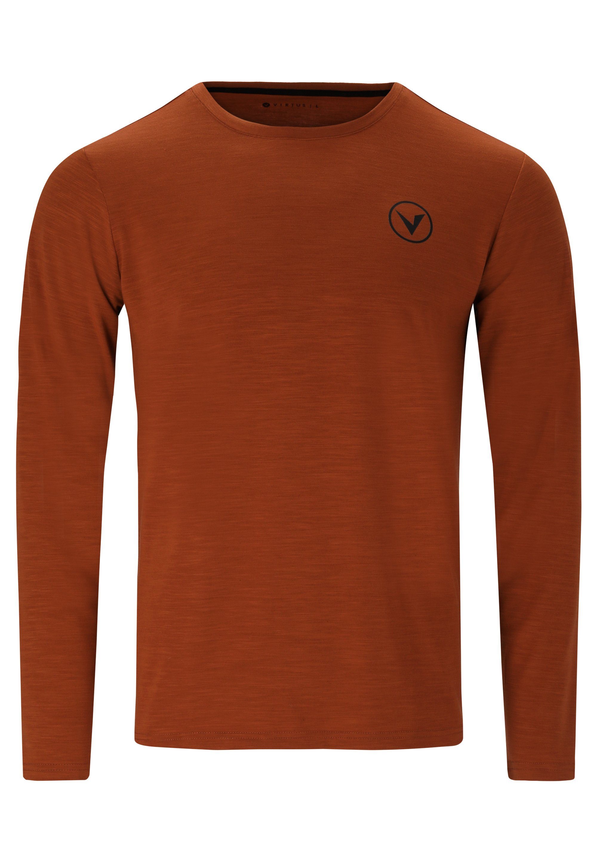 L/S Dry-Technologie mit Quick JOKERS Langarmshirt rostbraun innovativer M (1-tlg) Virtus