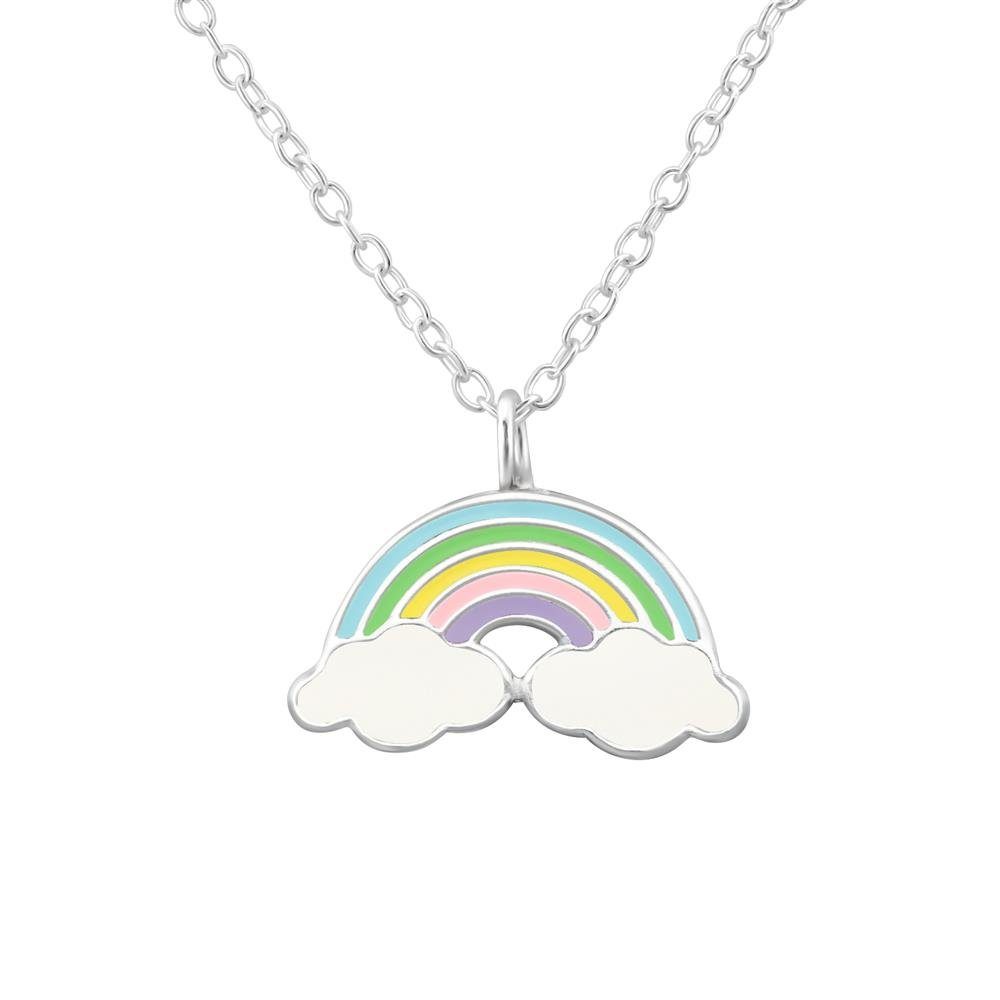 BUNGSA Ketten-Set Kette Regenbogen aus 925 Silber Kinder (1-tlg), Halskette Necklace
