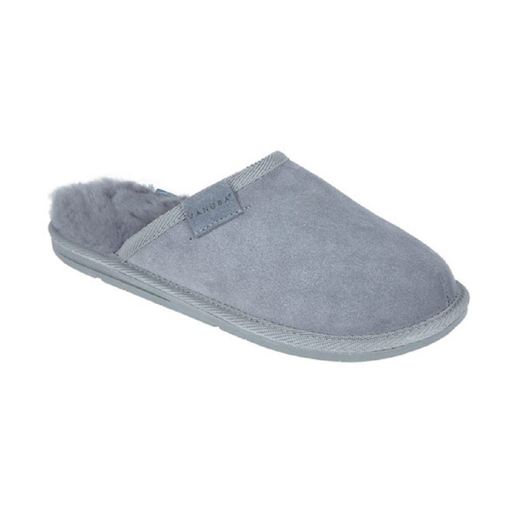 Vanuba Vanuba Herren Lammfellpantoffel grau Pantoffel (1 Paar, 1 Paar) aus echtem Lammfell
