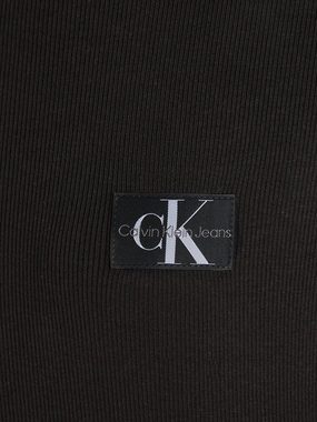 Calvin Klein Jeans Langarmshirt WOVEN LABEL RIB LONG SLEEVE