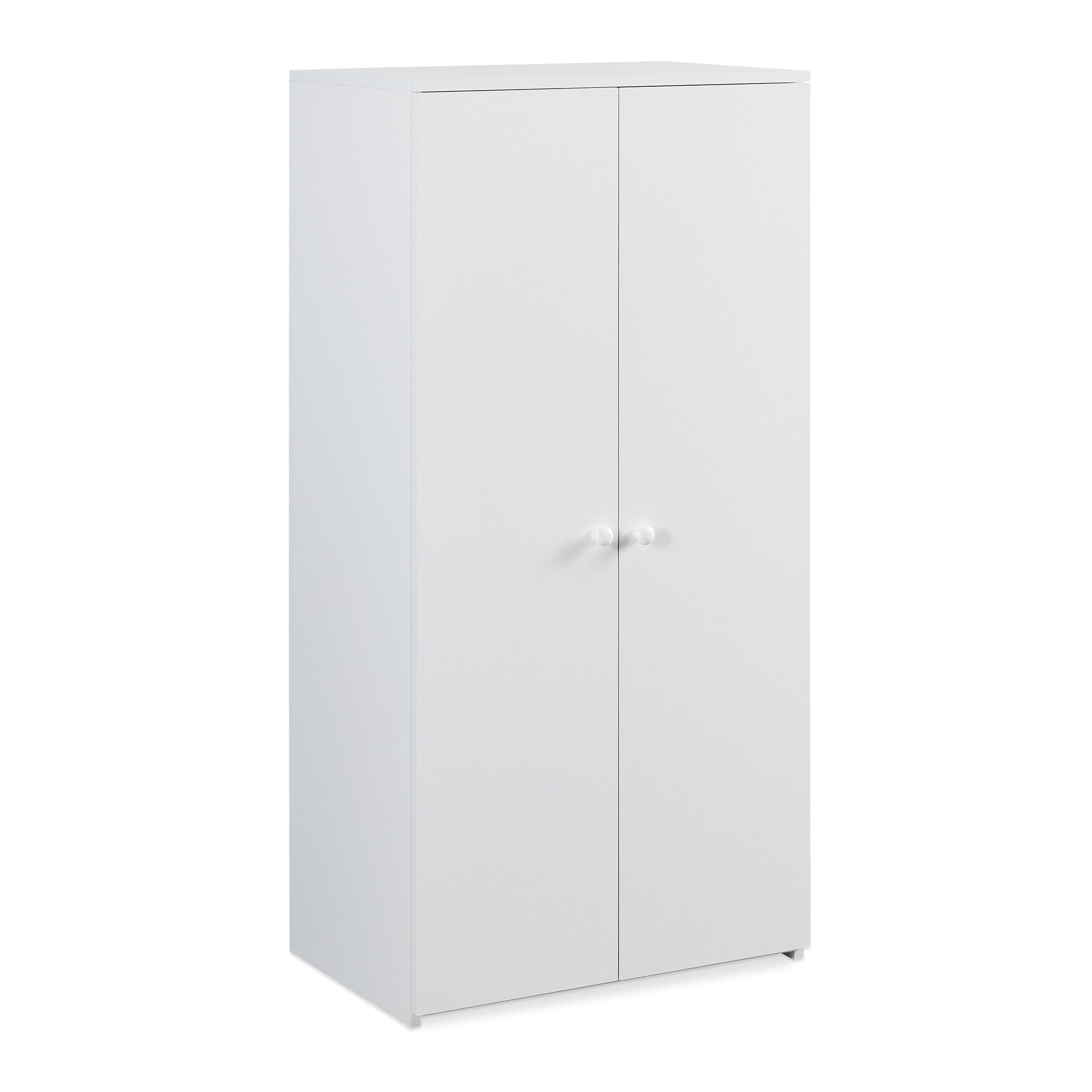 en.casa Kinderkleiderschrank »Beldinupp« mit 2 Türen 123 x 60 x 40 cm Staufach Weiß