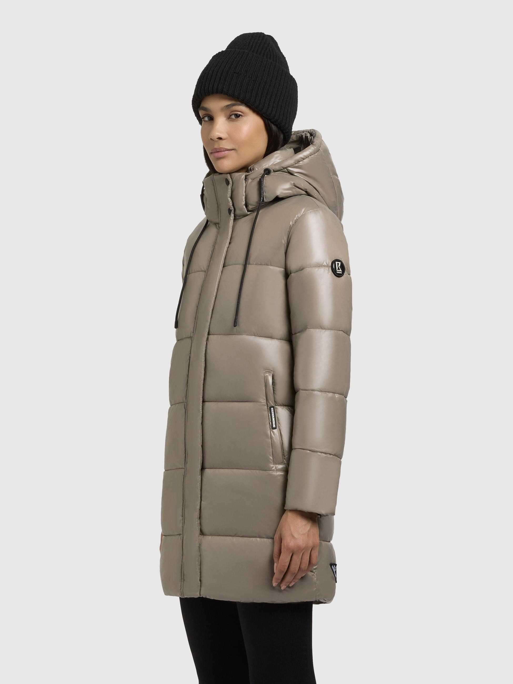 khujo Steppjacke Jadet2-YM Schimmernder Winter Kurzmantel mit abnehmbarer Kapuze