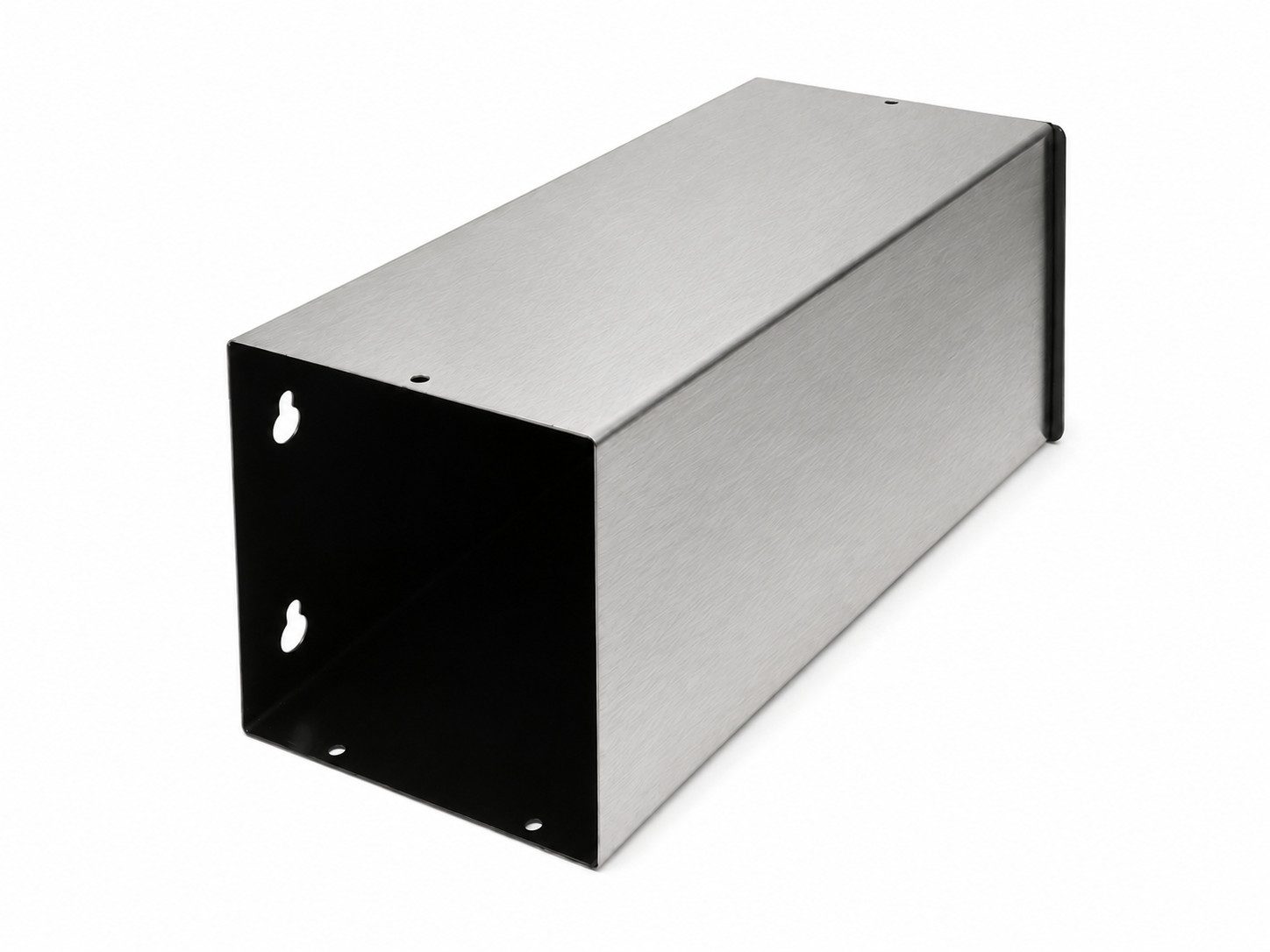 Max Knobloch Zeitungsrolle BENT DB7530 Zeitungsfach Edelstahl RAL 9005, Edelstahl gebürstet, Korpus RAL 9005, einseitig geschlossen