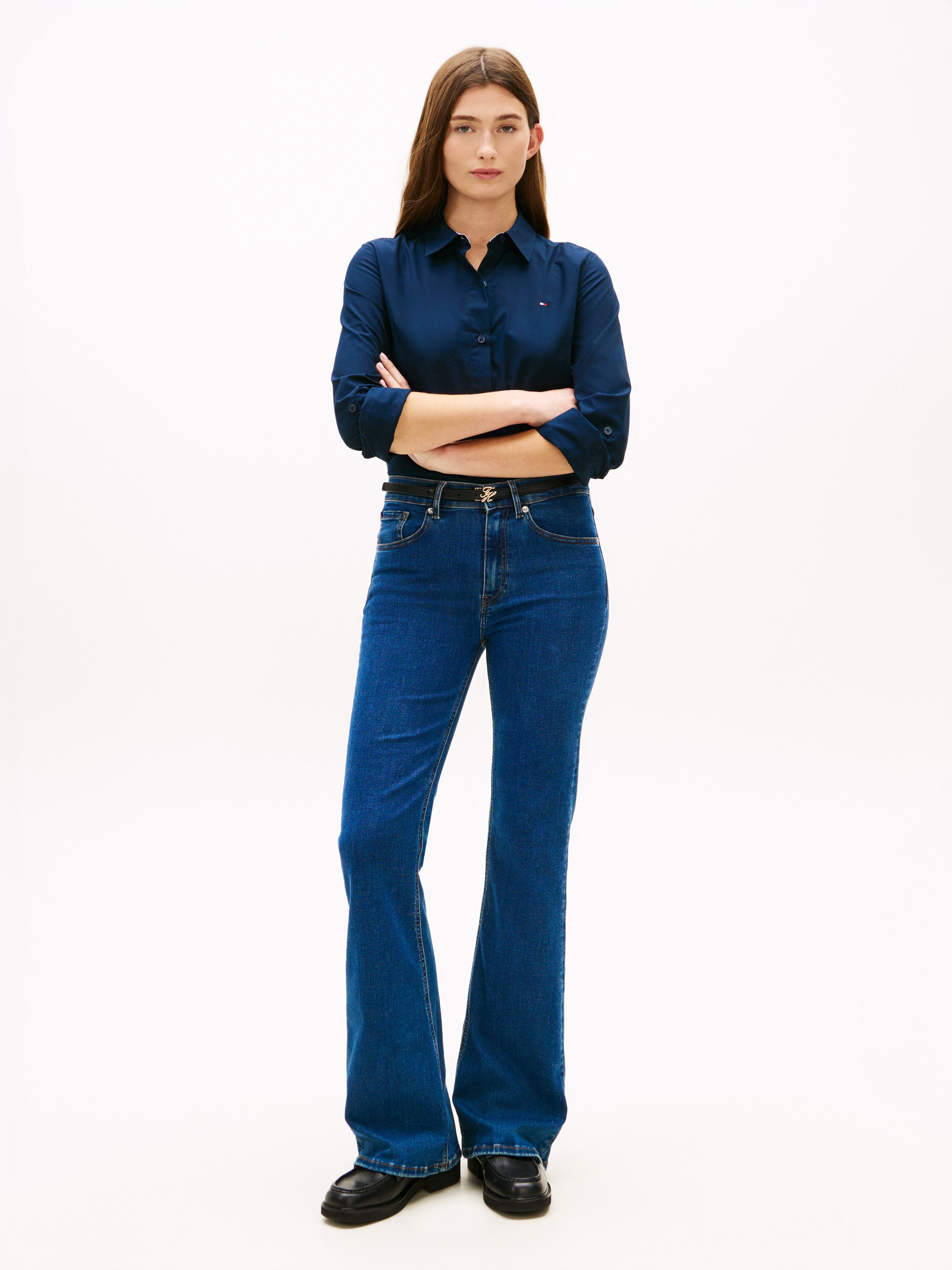 Tommy Hilfiger Bootcut-Jeans FINN FLARE RW Baumwoll-Mix mit Stretch, Mid Rise