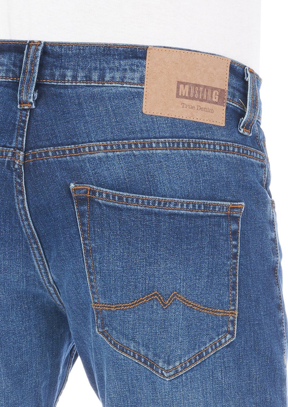 Cut Mid Herren Bootcut-Jeans MUSTANG Boot Blue mit Denim (-882) Hose Oregon Stretch Jeanshose
