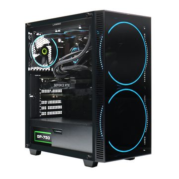 GAMEMAX Black Hole 7329 Gaming-PC (AMD Ryzen 5 5500, RTX 4060, 32 GB RAM, 2000 GB SSD, Wasserkühlung, Gen4 SSD, Windows 11)