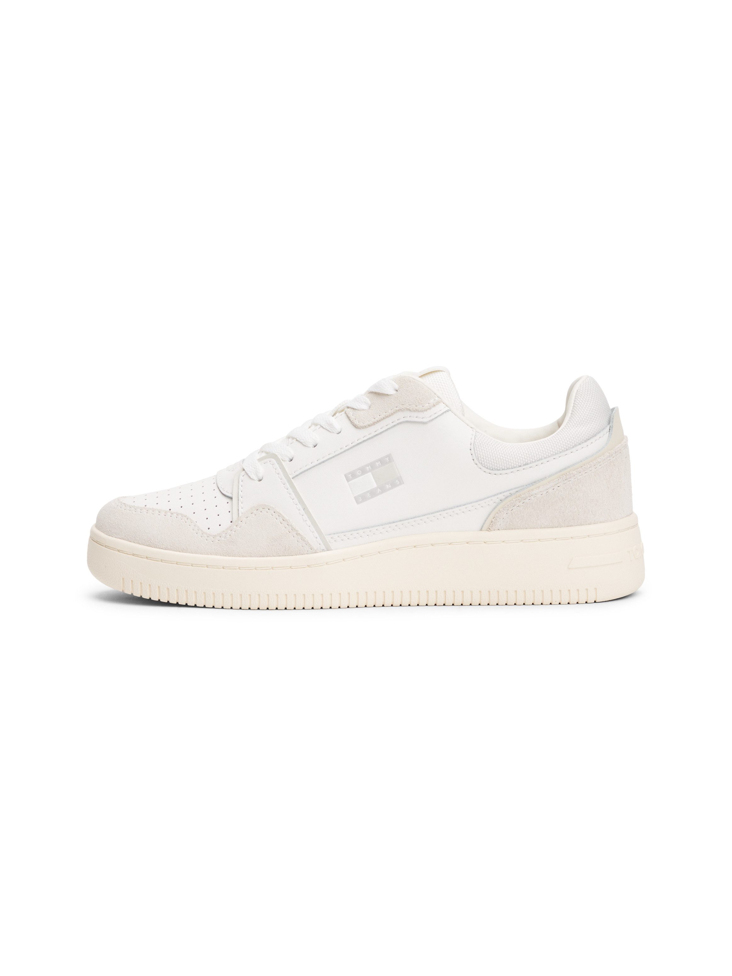 Tommy Jeans TJW RETRO BASKET SNEAKER Keilsneaker, Schnürschuh, Halbschuh, Freizeitschuh mit seitlicher Logoflagge