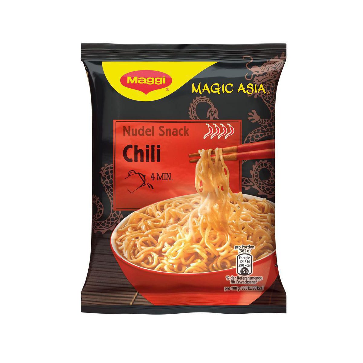 MAGGI Fertiggericht, Maggi Magic Asia Instant Snack Chili Nudel Fertiggericht 62g