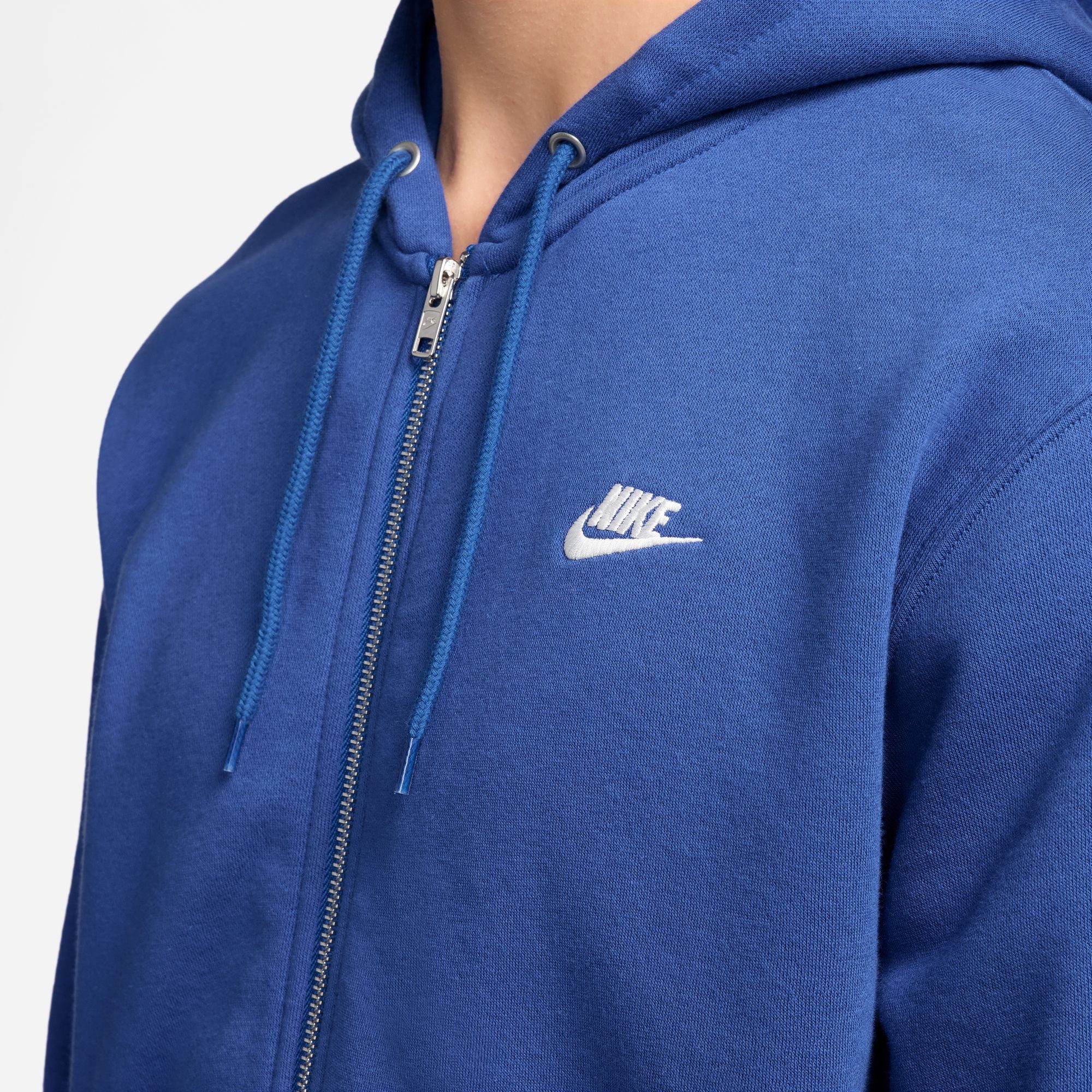 Nike Sportswear Kapuzensweatjacke M NK CLUB BB FZ HOODIE mit Rundhalsausschnitt, aus Baumwolle und Polyester, normale Länge