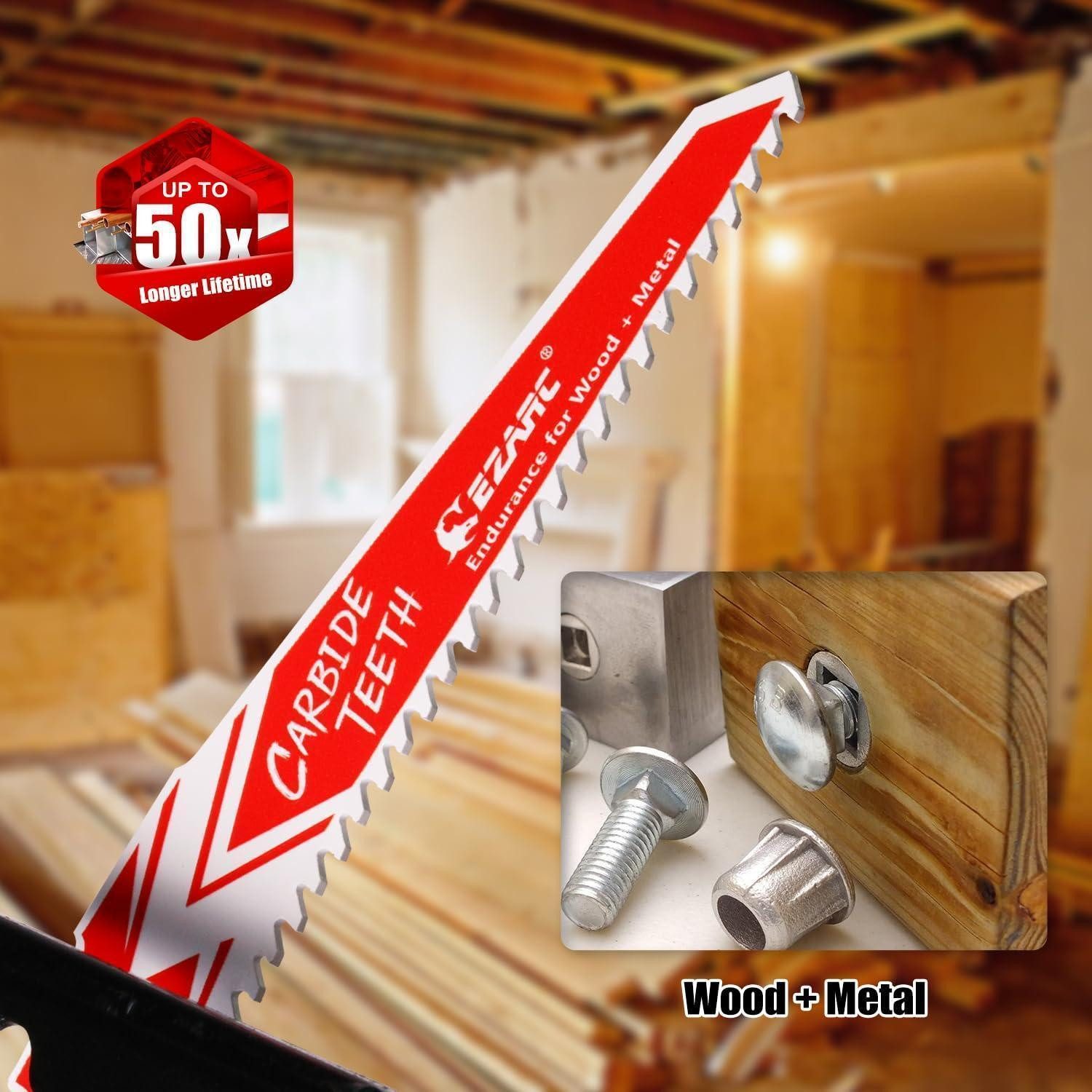 LuxusKollektion Säbelsägeblatt Säbelsägeblätter Hartmetall Karbid 150mm Für Holz & Metall 150mm 6TPI