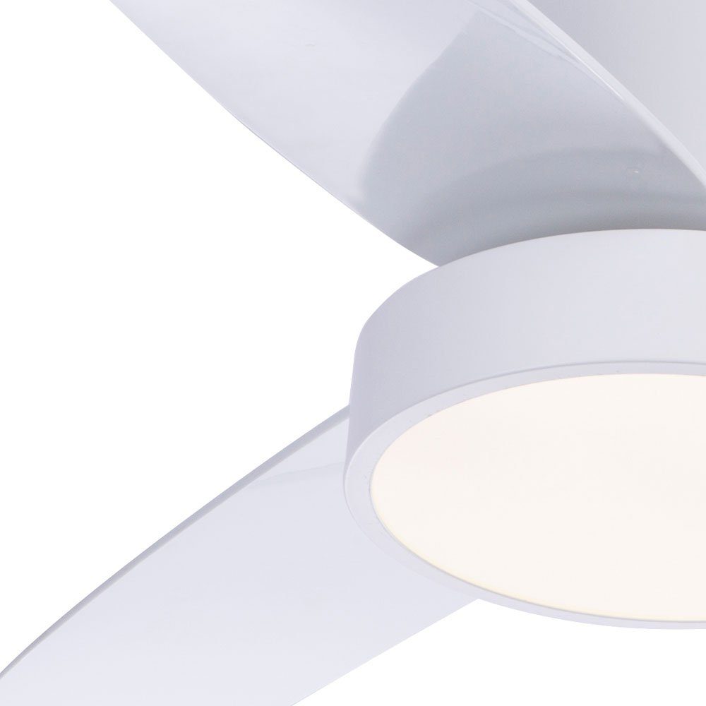 etc-shop Deckenventilator, LED Decken Ventilator Wohn Kühler weiß cm FERNBEDIENUNG - Timer Tages-Licht 114 Luft