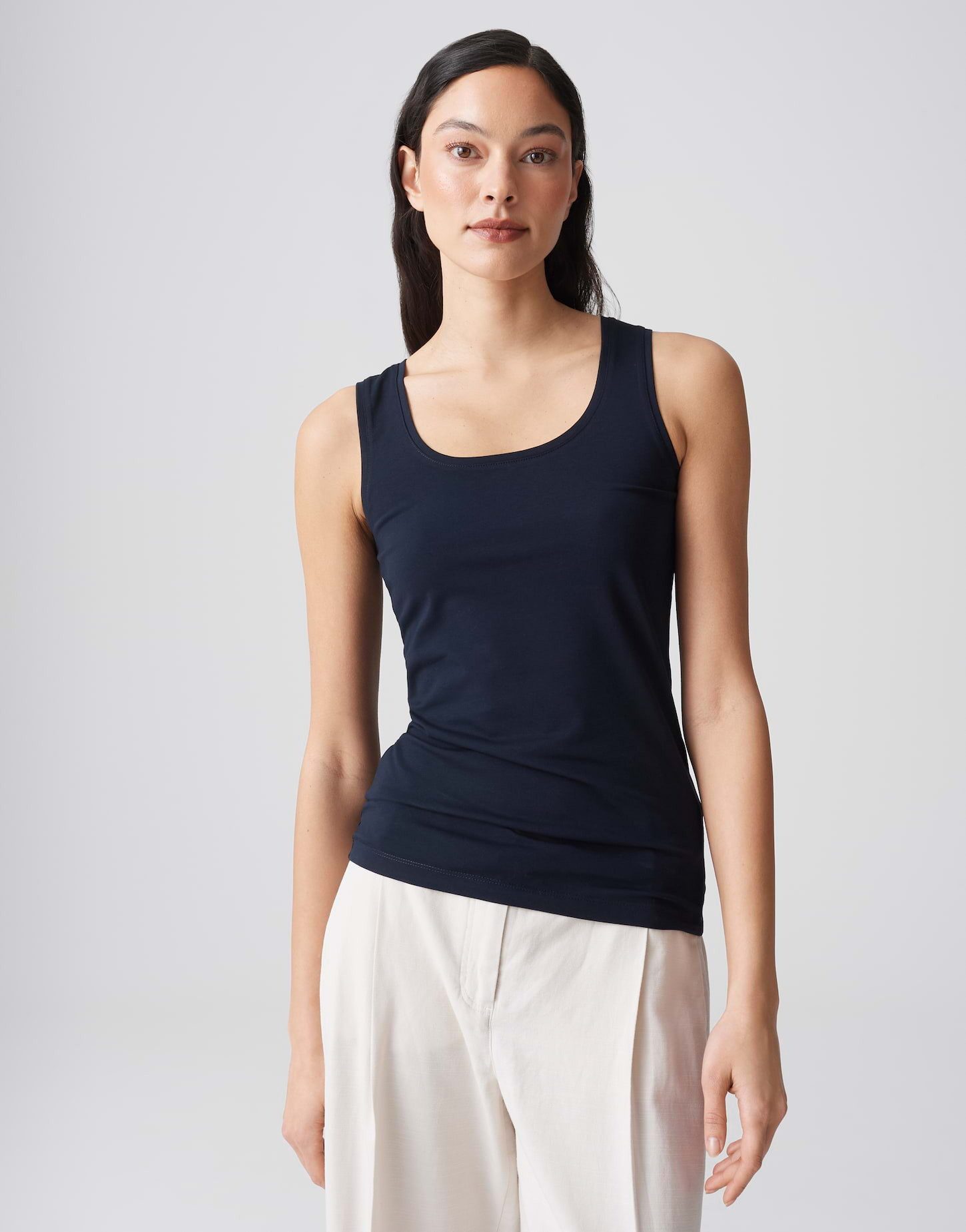 OPUS Trägertop Tanktop IMILIA Slim aus BCI Cotton Mix günstig online kaufen