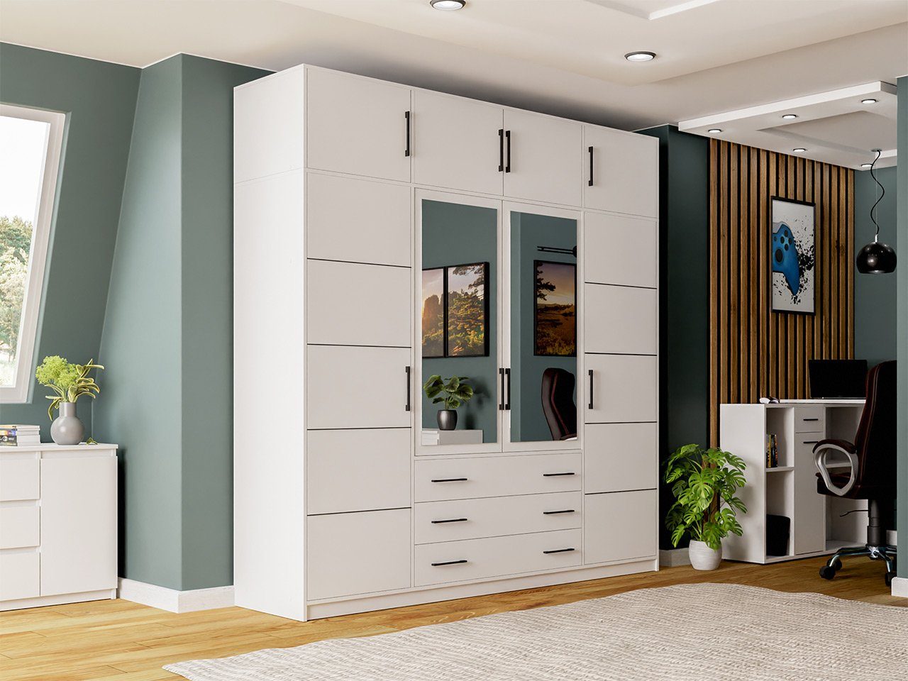 MIRJAN24 Kleiderschrank Bali 240 (4-Drehtüren und günstig online kaufen