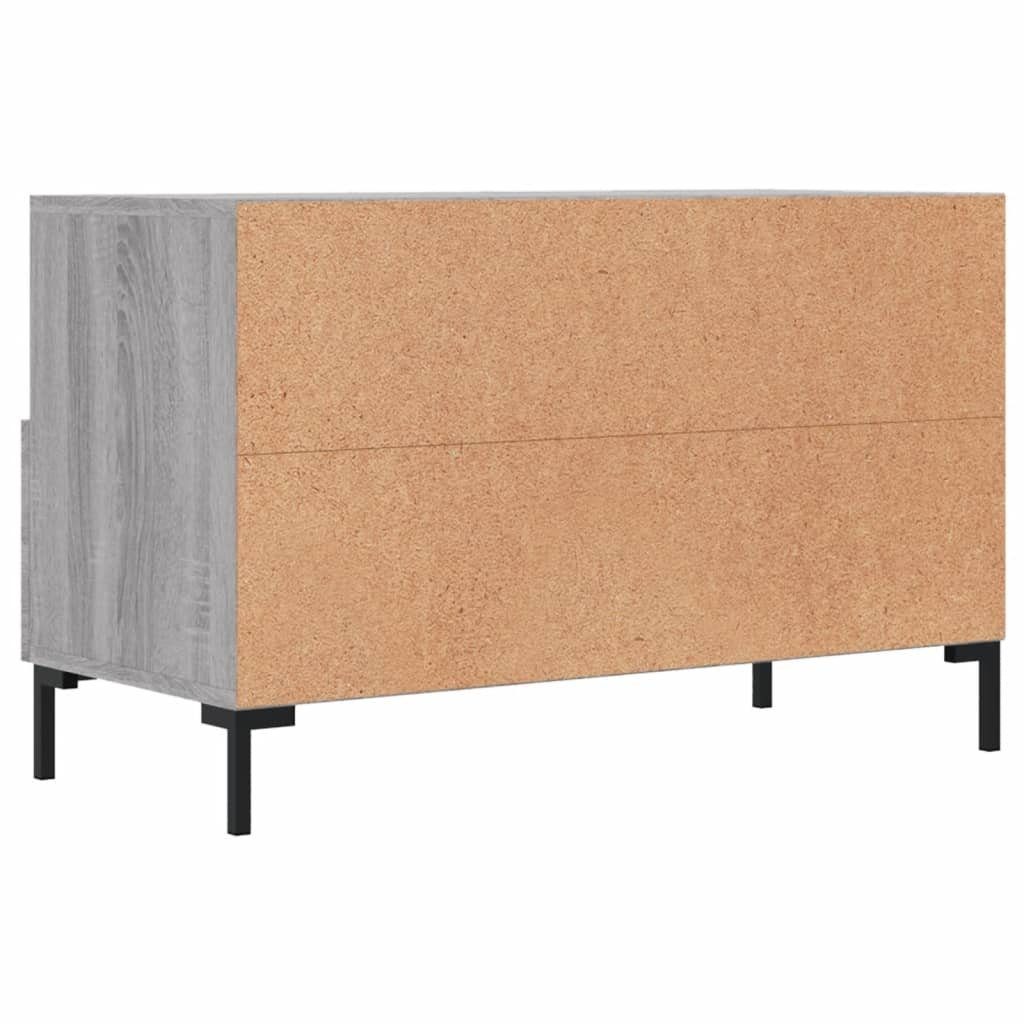 Holzwerkstoff 80x36x50 cm TV-Schrank furnicato Grau Sonoma