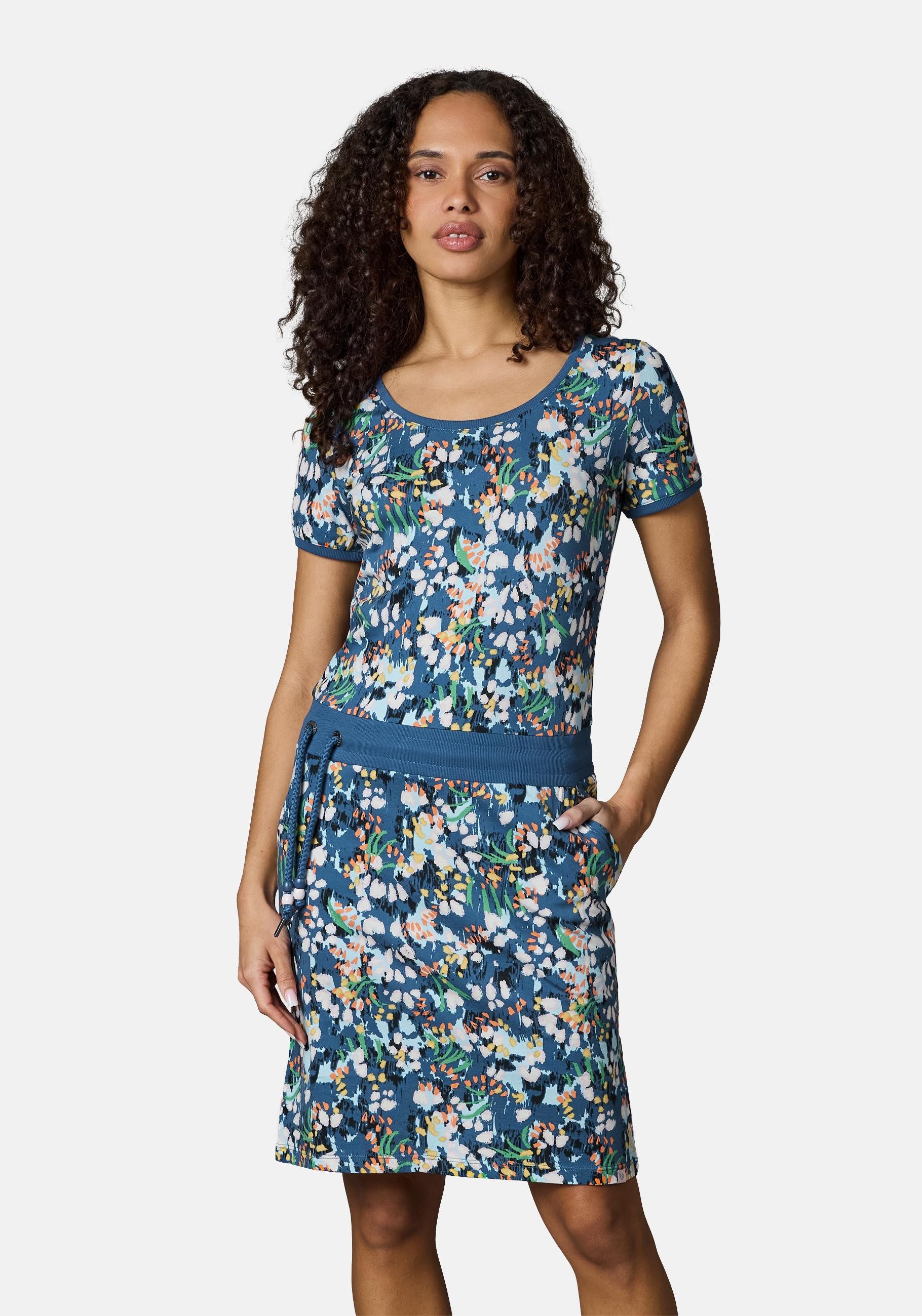 Ragwear Sommerkleid Baomi Tropic YOUMODO Gemustertes Kurzarm Kleid für Damen