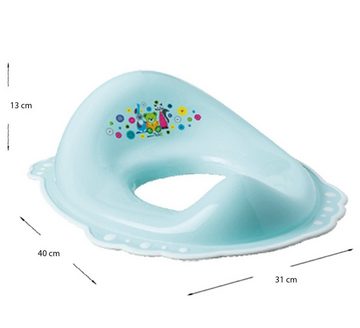 Maltex Baby-Toilettensitz 3 Teile SET- FRIENDS Blau - WC AUFSATZ+HOCKER+TÖPF, Für Kinder ab ca 18 Monaten IML-Technik BPA-frei