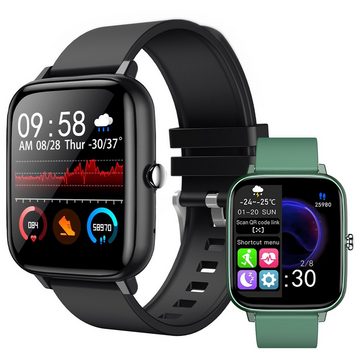 Diida P6 Smartwatch,Fitness-Uhren,Outdoor-Uhren,Bluetooth-Anrufe Smartwatch, Überwachung von Herzfrequenz, Blutdruck, Blutsauerstoff