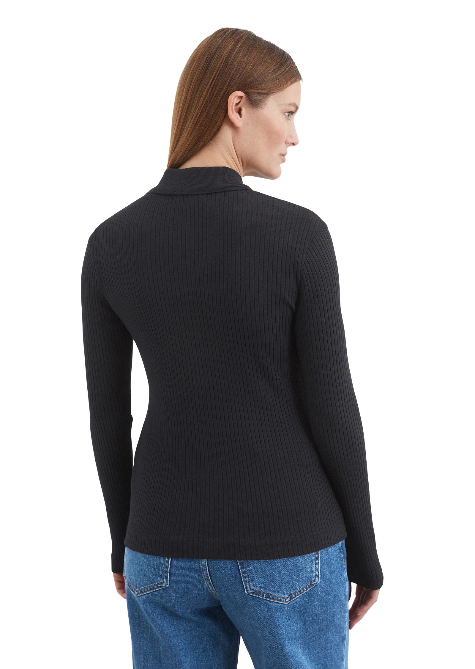 Marc O'Polo Langarmbluse Ripp-Jerseybluse loose günstig online kaufen