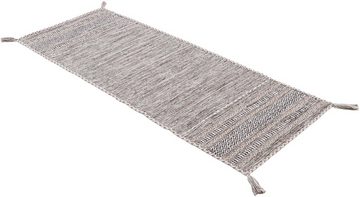 Läufer Kelim Azizi, carpetfine, rechteckig, Höhe: 5 mm, Baumwolle, Wendeteppich mit Fransen, Wohnzimmer