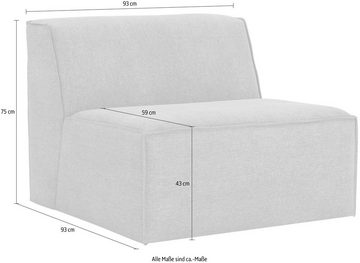 RAUM.ID Sofa-Mittelelement Norvid, modular, mit Taschenfederkern, große Auswahl an Modulen