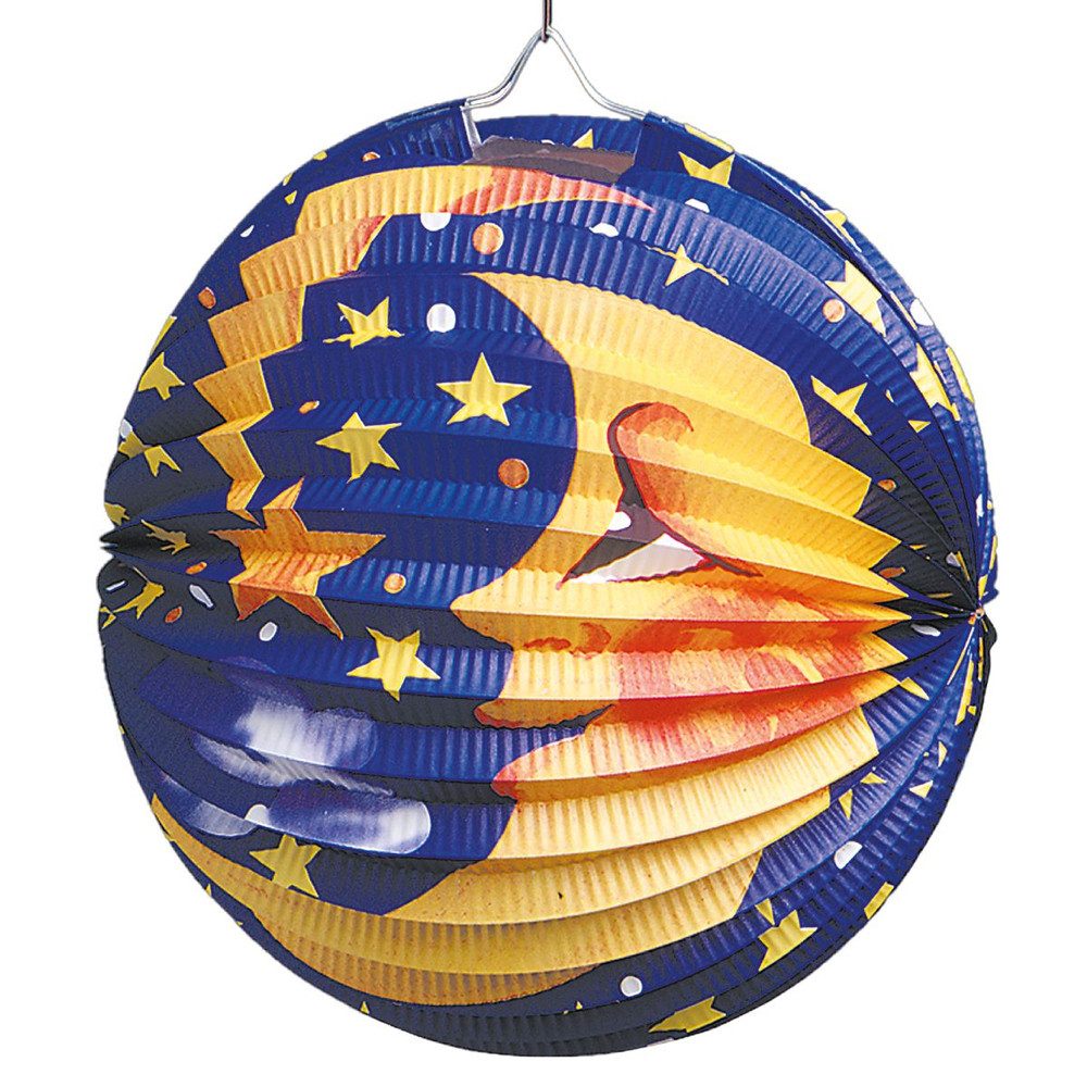 TIB Heyne Umzugslaterne Laterne - aus Papier - Ø = 25 cm - Mond & Sterne