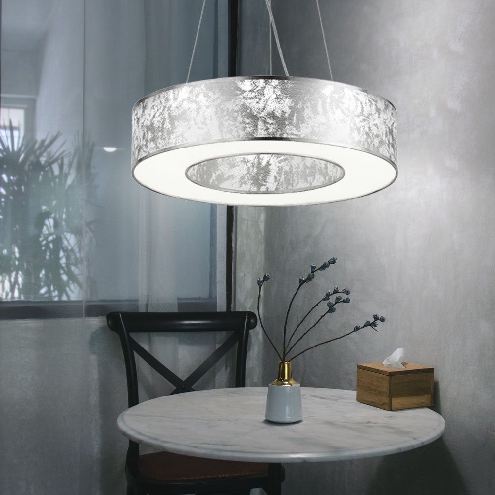 WOFI LED Pendelleuchte, silber Modern hängend Leuchtmittel Pendelleuchte inklusive, Esstischlampe LED Warmweiß