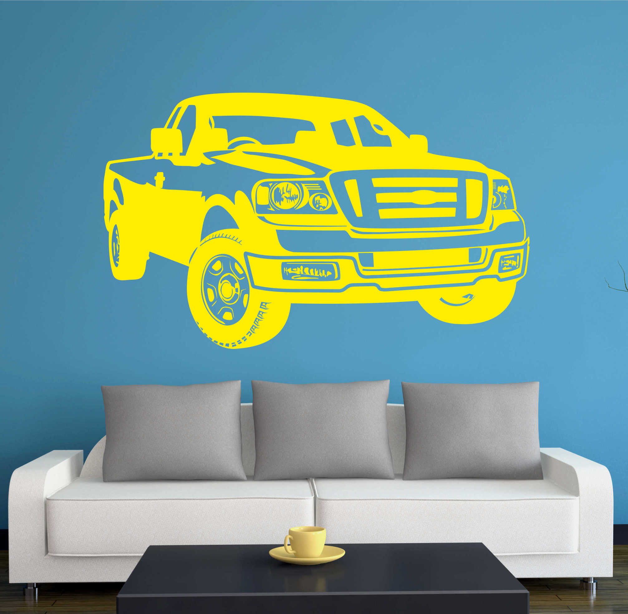 INDIGOS UG Wandtattoo Wandtattoo - Wandaufkleber - w303 Jeep Auto Gelände Wagen