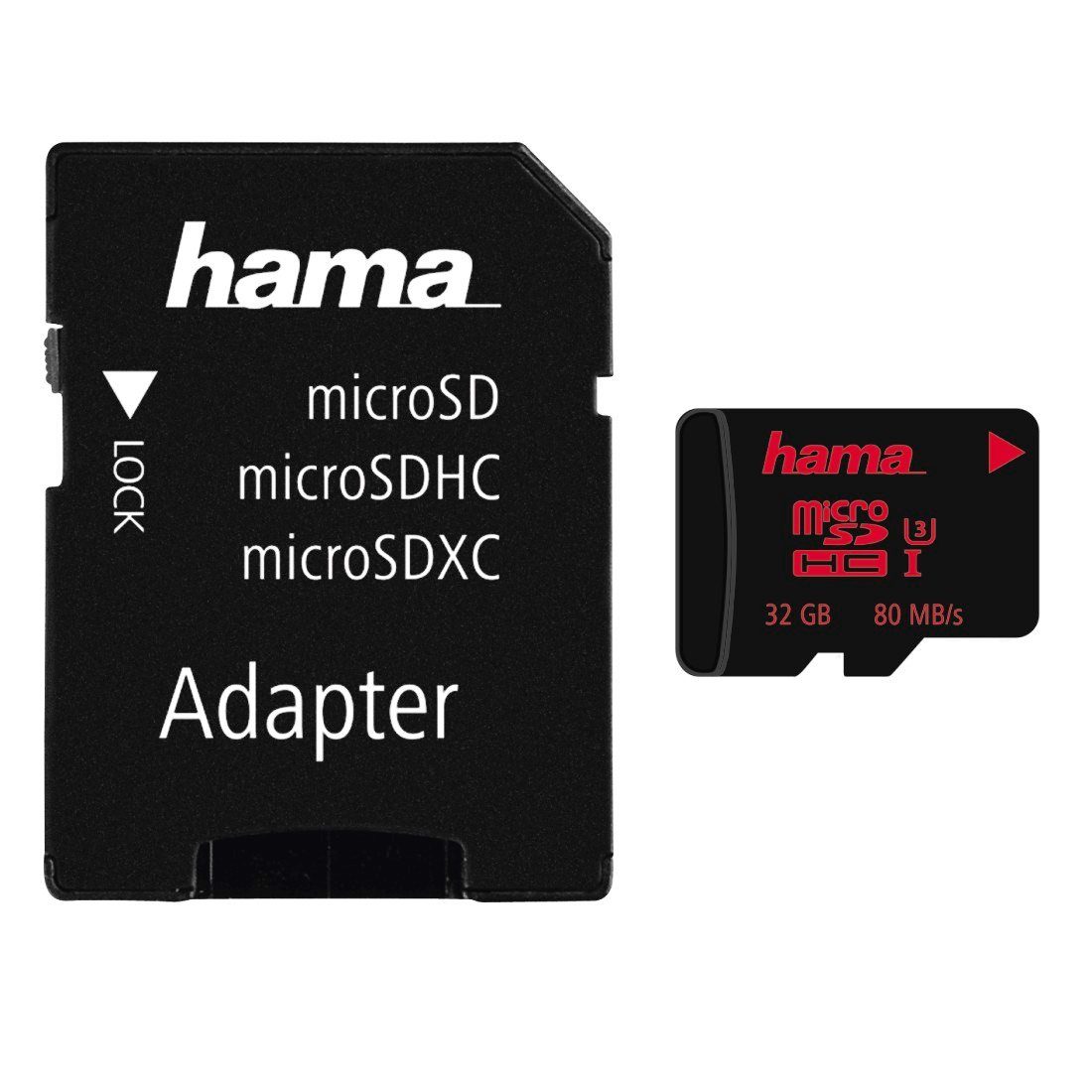 Image of Hama microSDHC 32 GB UHS Speed Class 3 UHS-I 80MB/s + Adapter »Inkl. Adapter«