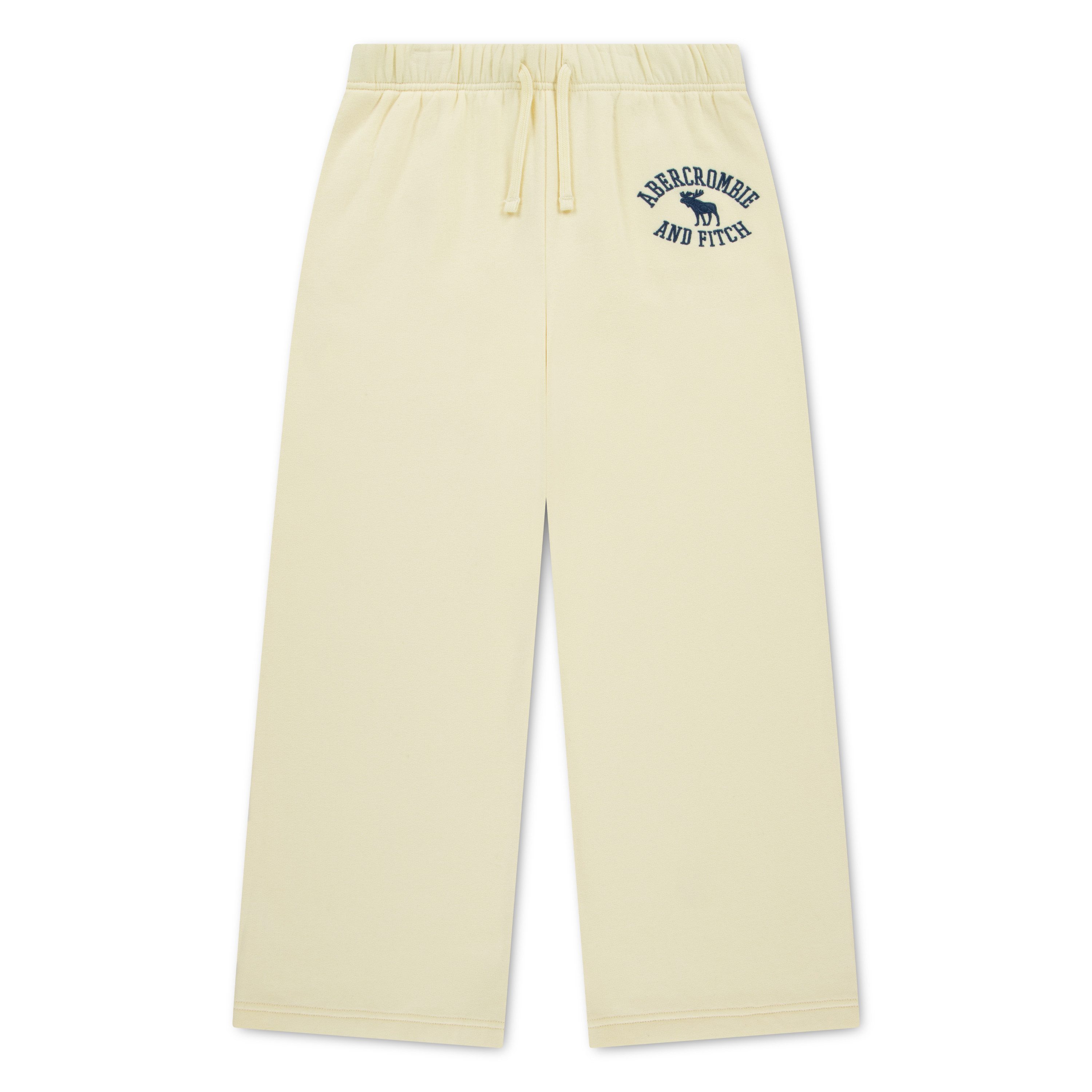 Abercrombie Kids Sweathose AFG LOGO LR BAGGY FLEECE PANTS mit Logostickerei, elastischer Bund, unifarben