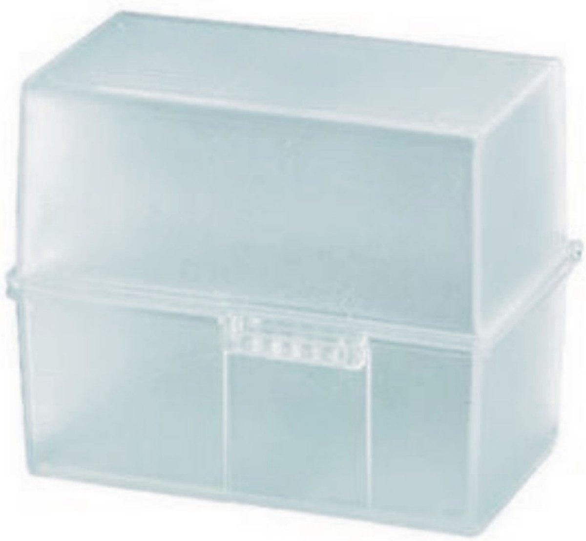 HAN-Bürogeräte Karteikasten Karteibox A6 quer für 300 Karten transluzent klar (3 Stück)