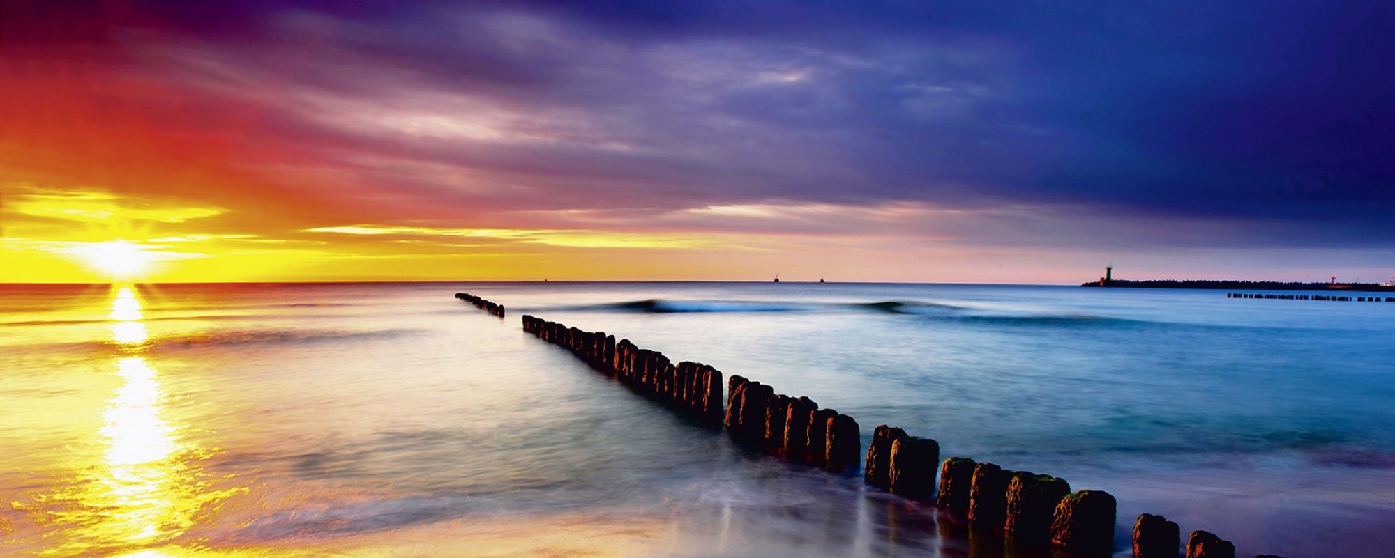 Home affaire Glasbild »TTstudio: Ostsee mit schönem Sonnenaufgang«, 125/50 cm-Otto