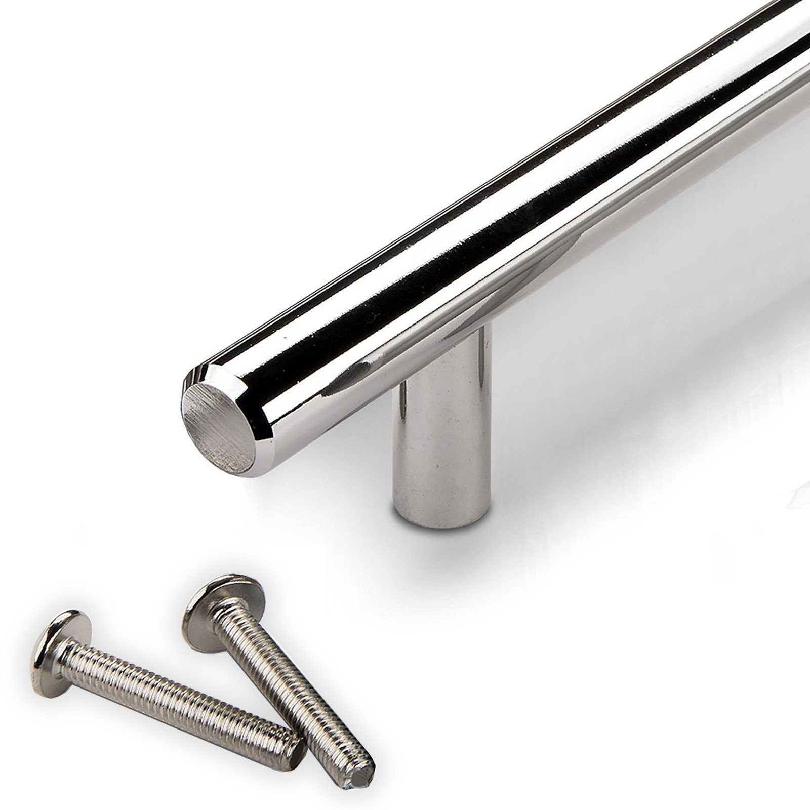 SO-TECH® Möbelgriff Stangengriff G11 Chrom poliert Ø 12 mm BA 64 - 480 mm, Bohrlochabstand 64 mm, Länge 124 mm, incl. Schrauben