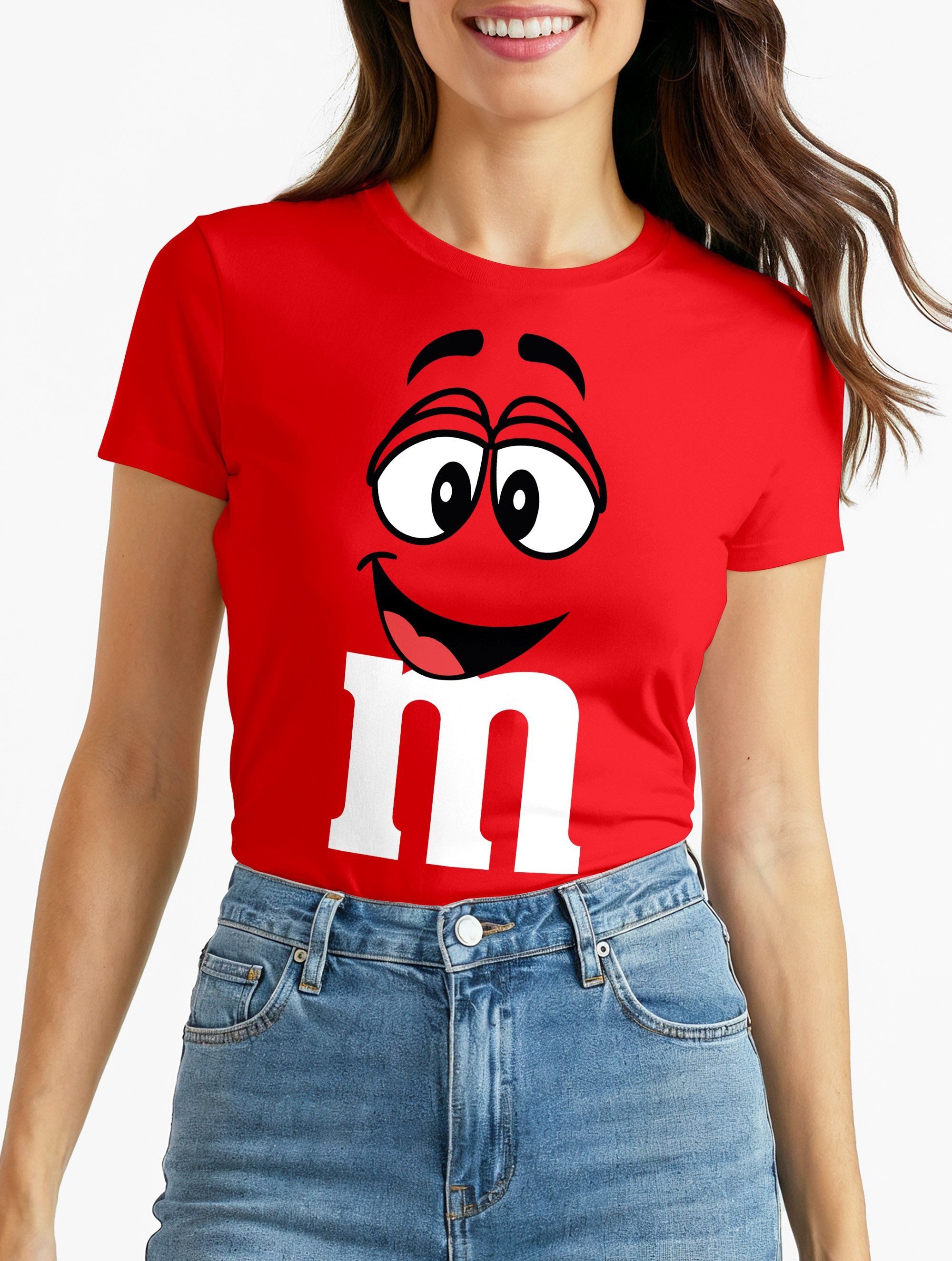 MoonWorks Print-Shirt Damen T-Shirt Fasching Karneval M Aufdruck Gruppen- K günstig online kaufen