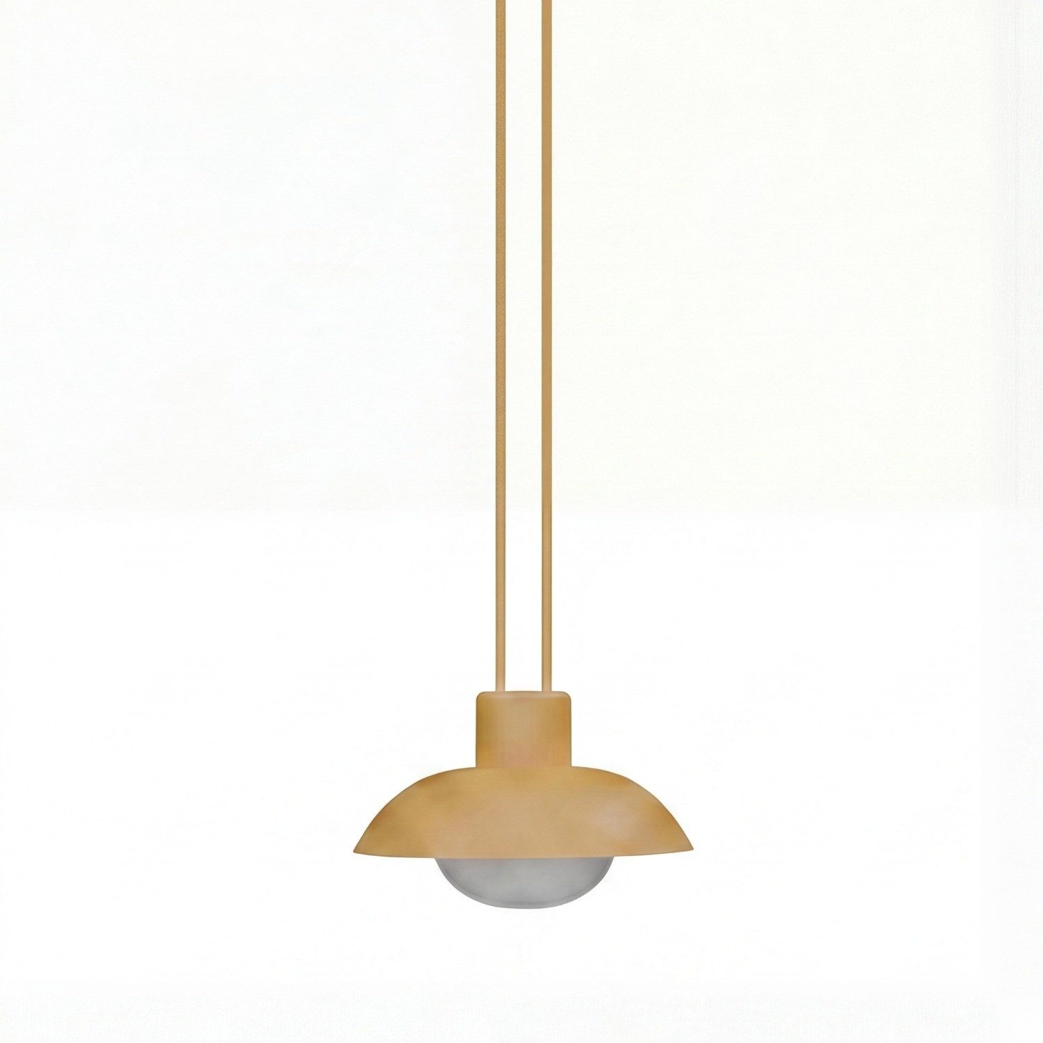 Licht-Erlebnisse Außen-Deckenleuchte RIKU, LED fest integriert, Warmweiß, LED Akku dimmbar IP54 rund D: 20 cm H: max. 100 cm Senfgelb 900 lm