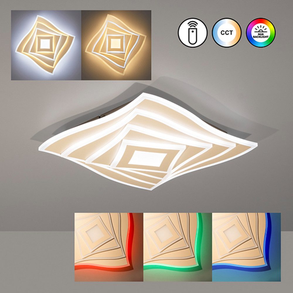 FISCHER & HONSEL Deckenleuchte Hero, Dimmfunktion, LED wechselbar, Farbtemperatur stufenlos einstellbar