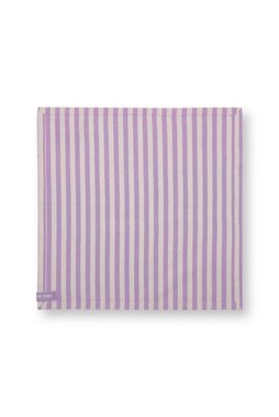PiP Studio Stoffserviette Lily&Lotus Stripes Servietten lila 40x40cm 4 Stück